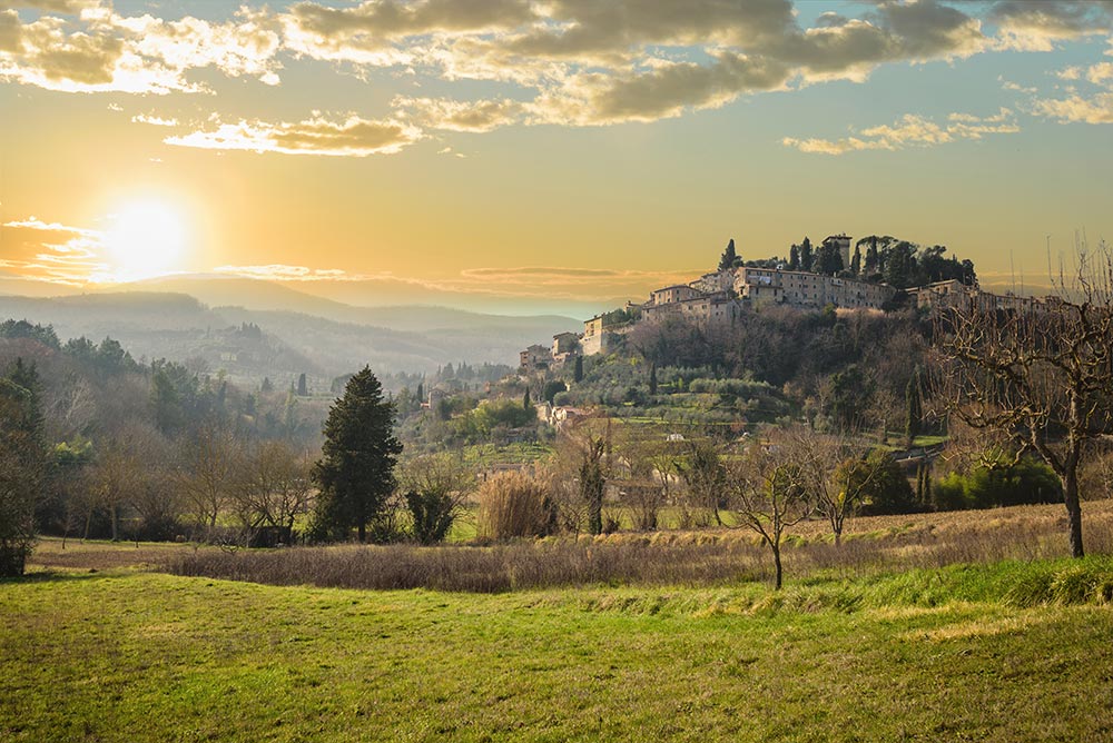 Tramonto su Cetona