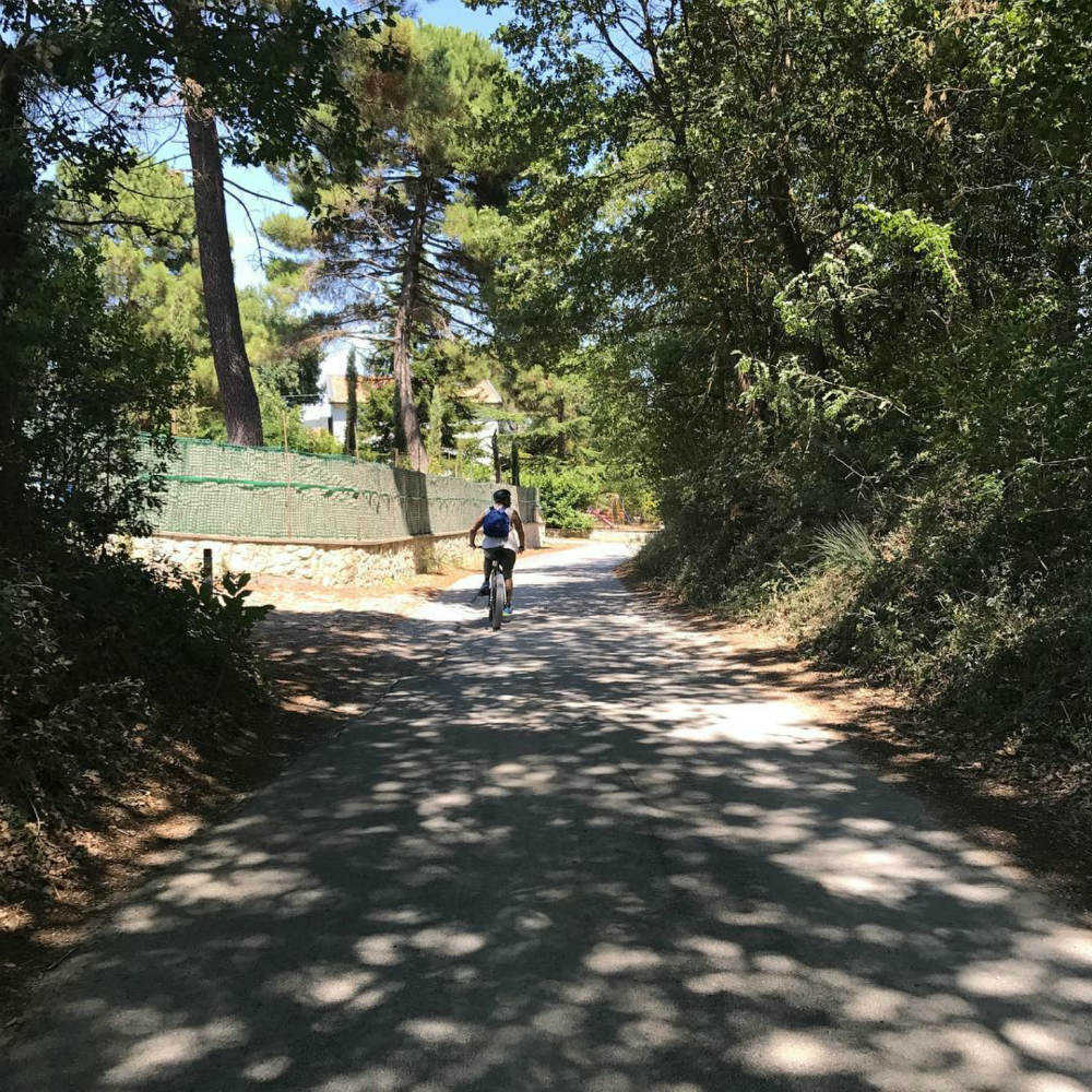 cycling route in Montepulciano